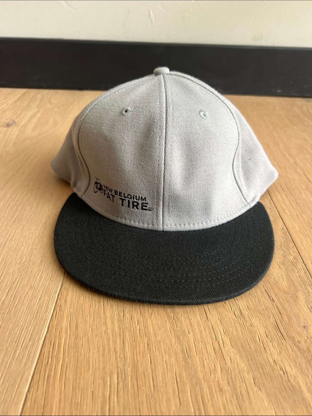New Belgium Fat Tire Two-Tone Snapback Hat - Light Gray & Black